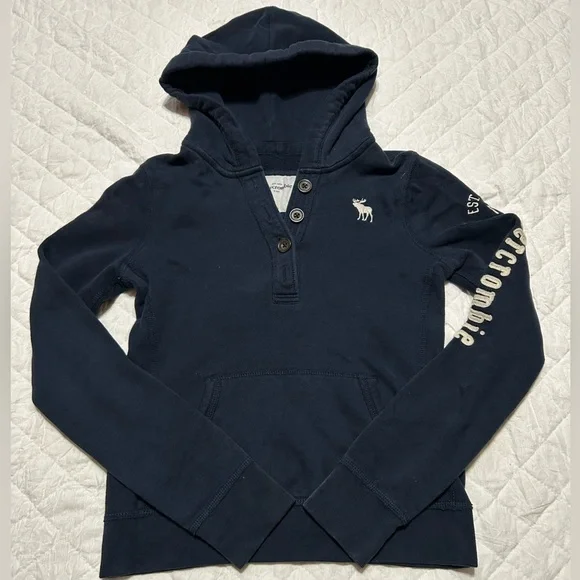 Abercrombie & Fitch Dark Blue Button-Up Shirt - Picture 1 of 5